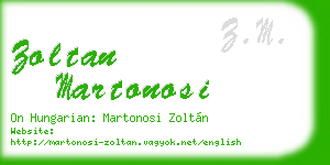zoltan martonosi business card
